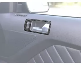 Tufskinz Door Handle Surround Trim Real Carbon Fiber Domed Ford Mustang 2010-2014