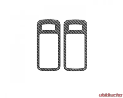 Tufskinz Door Handle Surround Trim Real Carbon Fiber Domed Ford Mustang 2010-2014 - MUS019-DCF-G