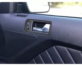 Tufskinz Door Handle Surround Trim Real Carbon Fiber Raw Ford Mustang 2010-2014