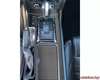 Tufskinz Center Console Shifter Accent(AUTO) Fits Real Carbon Fiber Domed Ford Mustang 2010-2014 - MUS024-DCF-G