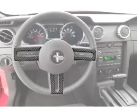 Tufskinz Steering Wheel Accents Real Carbon Fiber Domed Ford Mustang 2005-2009