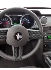 Tufskinz Steering Wheel Accents Real Carbon Fiber Raw Ford Mustang 2005-2009                                     - MUS030-RCF-X - Image 2