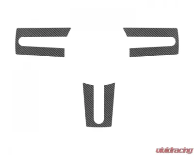 Tufskinz Steering Wheel Accents Real Carbon Fiber Raw Ford Mustang 2005-2009 - MUS030-RCF-X