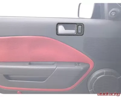 Tufskinz Door Handle Surround Real Carbon Fiber Domed Ford Mustang 2005-2009 - MUS034-DCF-G
