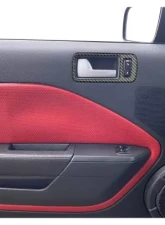 Tufskinz Door Handle Surround Real Carbon Fiber Domed Ford Mustang 2005-2009                                     - MUS034-DCF-G - Image 2