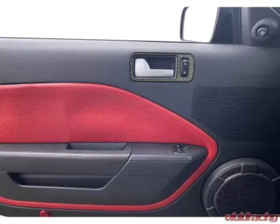 Tufskinz Door Handle Surround Real Carbon Fiber Domed Ford Mustang 2005-2009 - MUS034-DCF-G