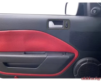 Tufskinz Door Handle Surround Real Carbon Fiber Raw Ford Mustang 2005-2009 - MUS034-RCF-X