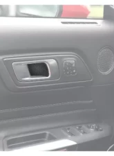 Tufskinz Door Handle Inner Accent Accent Trim Real Carbon Fiber Domed Ford Mustang 2015-2022                                     - MUS056-DCF-G - Image 3
