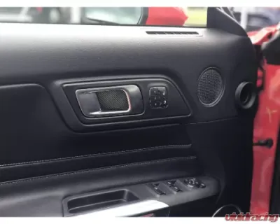 Tufskinz Door Handle Inner Accent Accent Trim Real Carbon Fiber Raw Ford Mustang 2015-2022 - MUS056-RCF-X