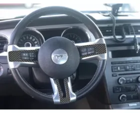 Tufskinz Steering Wheel Accent Trim Fits Real Carbon Fiber Raw Ford Mustang 2010-2014