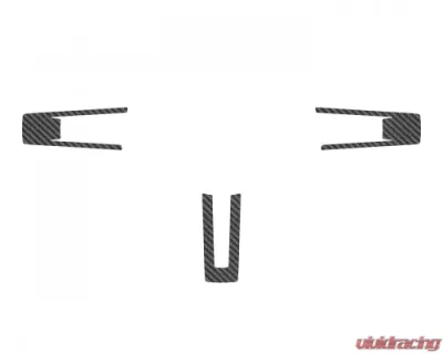 Tufskinz Steering Wheel Accent Trim Fits Real Carbon Fiber Raw Ford Mustang 2010-2014 - MUS063-RCF-X