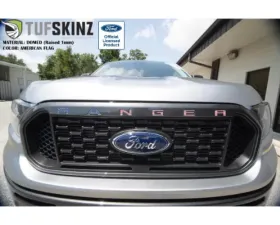 Tufskinz Front Grille Inserts Letter Inserts American Flag Ford Ranger 2019-2021