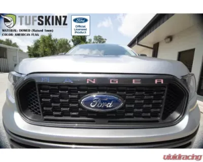 Tufskinz Front Grille Inserts Letter Inserts American Flag Ford Ranger 2019-2021 - RAG002-GTO-RWB-G