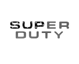 Tufskinz SUPER DUTY Tailgate Letter Inserts Black/Silver American Flag Ford Super Duty 2008-2016