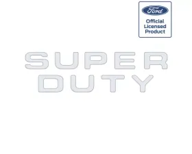 Tufskinz SUPER DUTY Tailgate Letter Inserts Gloss White Ford Super Duty 2008-2016