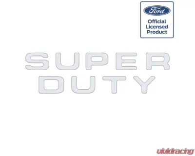 Tufskinz SUPER DUTY Tailgate Letter Inserts Gloss White Ford Super Duty 2008-2016 - SUP003-WHT-G