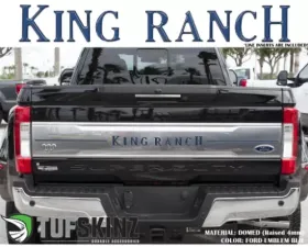 Tufskinz KING RANCH w/Strips Tailgate Letter Inserts OE Color Ford Emblem Blue Ford Super Duty 2017-2019