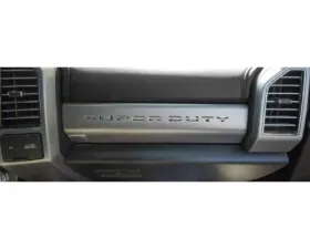 Tufskinz SUPER DUTY Glove Box Letter Inserts Black/Silver American Flag Ford Super Duty 2017-2019