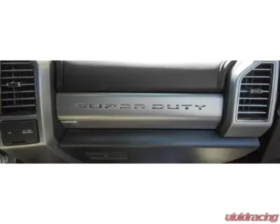 Tufskinz SUPER DUTY Glove Box Letter Inserts Black/Silver American Flag Ford Super Duty 2017-2019 - SUP052-GTO-047-G