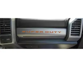 Tufskinz SUPER DUTY Glove Box Letter Inserts Gloss Orange Ford Super Duty 2017-2019