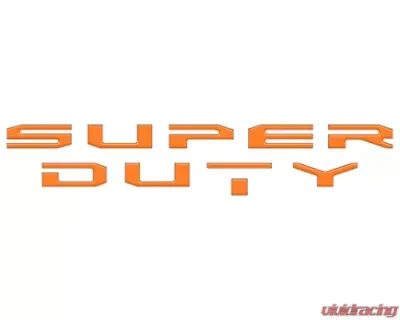 Tufskinz SUPER DUTY Glove Box Letter Inserts Gloss Orange Ford Super Duty 2017-2019 - SUP052-ORG-G