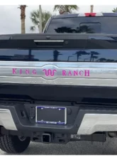 Tufskinz King Ranch Tailgate Letter Inserts Hot Pink Ford Super Duty 2020-2021                                     - SUP064-HPK-G - Image 2