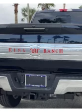 Tufskinz King Ranch Tailgate Letter Inserts Gloss Red Ford Super Duty 2020-2021                                     - SUP064-RED-G - Image 2