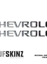 Tufskinz "CHEVROLET" Bed Rail Letter Inserts(PAIR) Letter Inserts Liquid Chrome Chevrolet Silverado 2014-2018                                     - SVD001-DC-G - Image 2