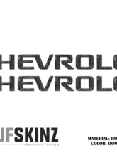 Tufskinz "CHEVROLET" Bed Rail Letter Inserts(PAIR) Letter Inserts Real Carbon Fiber Domed Chevrolet Silverado 2014-2018                                     - SVD001-DCF-G - Image 2
