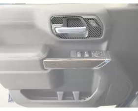 Tufskinz Door Handle Surround Accents Accent Trim Front Doors Only Real Carbon Fiber Domed Real Carbon Fiber Domed Chevrolet Silverado 2019-2021