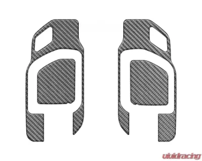 Tufskinz Door Handle Surround Accents Accent Trim Front Doors Only Real Carbon Fiber(Domed-Matte) Real Carbon Fiber(Domed-Matte) Chevrolet Silverado 2019-2021 - SVD036-DCF-M