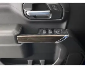 Tufskinz Front Door Switch Accent Trim Real Carbon Fiber Raw Chevrolet Silverado 2019-2021