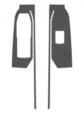 Tufskinz Front Door Switch Accent Trim Real Carbon Fiber Raw Chevrolet Silverado 2019-2021                                     - SVD039-RCF-X - Image 2