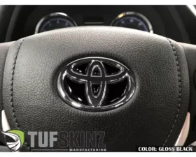 Tufskinz Steering Wheel Inserts Inserts Gloss Black Toyota Corolla 2014-2021