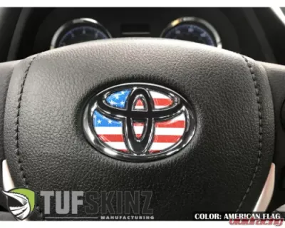 Tufskinz Steering Wheel Inserts Inserts American Flag Toyota Corolla 2014-2021 - TAC032-COR-GTO-RWB-G