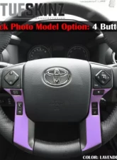 Tufskinz Steering Wheel Trim 4 Buttons Accent Trim  Lavender Purple Toyota Tacoma 2016-2021                                     - TAC039-PUR-G - Image 2