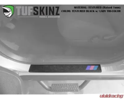 Tufskinz Front Door Sills Black w/Lady TRI-Color (Purple/Pink/Blue) Toyota Tacoma 2005-2021 - TAC052-TFLMP-452-X