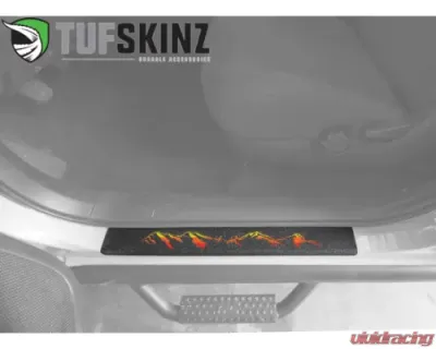 Tufskinz Front Door Sills Black w/Mountain Logo(TRI-Color) Toyota Tacoma 2005-2021 - TAC052-TFLMP-460-X