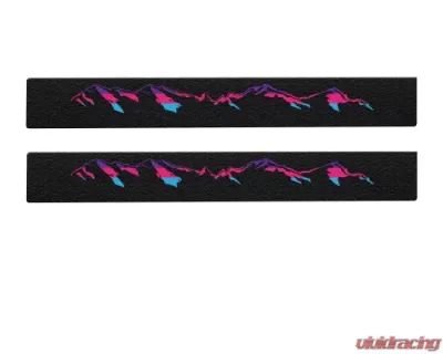 Tufskinz Front Door Sills Black w/Mountain Logo(Lady TRI-Color) Toyota Tacoma 2005-2021 - TAC052-TFLMP-461-X