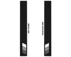 Tufskinz Front Door Sills Black w/TRI-Color (White/Gray/Dark Gray) Toyota Tacoma 2005-2021