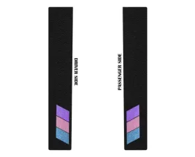 Tufskinz Rear Door Sills Black w/Lady TRI-Color (Purple/Pink/Blue) Toyota Tacoma 2005-2021