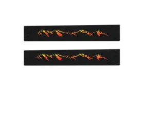 Tufskinz Rear Door Sills Black w/Mountain Logo(TRI-Color) Toyota Tacoma 2005-2021