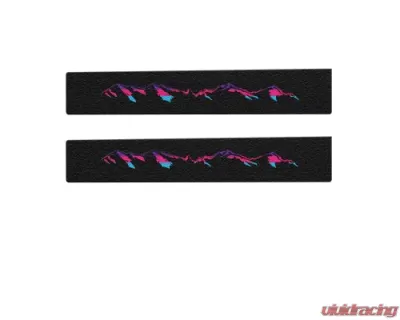 Tufskinz Rear Door Sills Black w/Mountain Logo(Lady TRI-Color) Toyota Tacoma 2005-2021 - TAC053-TFLMP-461-X