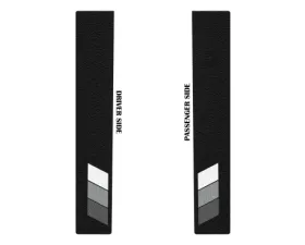 Tufskinz Rear Door Sills Black w/TRI-Color (White/Gray/Dark Gray) Toyota Tacoma 2005-2021