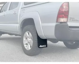 Tufskinz Rear Mud Flaps Fits 2005-2015 Toyota Tacoma White (4WD) Logo Toyota Tacoma 2005-2015