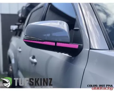 Tufskinz Mirror Accent Trim With Blinkers Hot Pink Toyota Tacoma 2016-2021 - TAC065-HPK-G