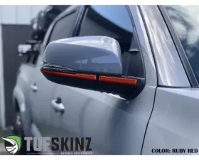 Tufskinz Mirror Accent Trim With Blinkers Ruby Red (Similar to Barcelona Red) Toyota Tacoma 2016-2021