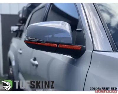 Tufskinz Mirror Accent Trim With Blinkers Ruby Red (Similar to Barcelona Red) Toyota Tacoma 2016-2021 - TAC065-SNR-G