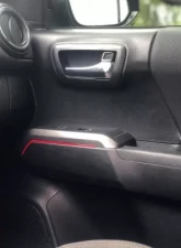 Tufskinz Front Door Switch Side Panel Inserts OE Color Gloss TRD Red Toyota Tacoma 2016-2021                                     - TAC080-RED-G - Image 2