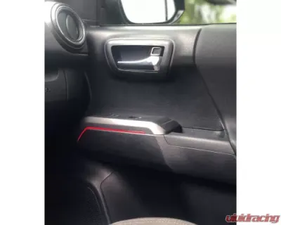 Tufskinz Front Door Switch Side Panel Inserts OE Color Gloss TRD Red Toyota Tacoma 2016-2021 - TAC080-RED-G